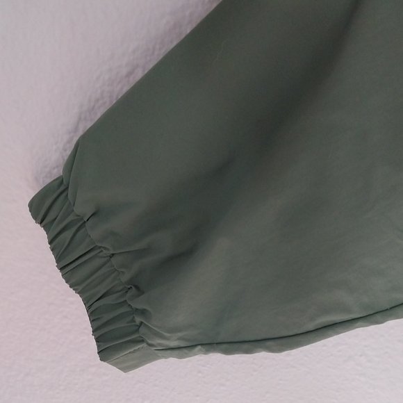 Woman Within Sage Green Hooded Quilt Lined Taslon Anorak/Parka - Picture 9 of 11